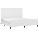 Cadre de lit sans matelas blanc 160x200 cm similicuir