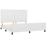 Cadre de lit sans matelas blanc 160x200 cm similicuir