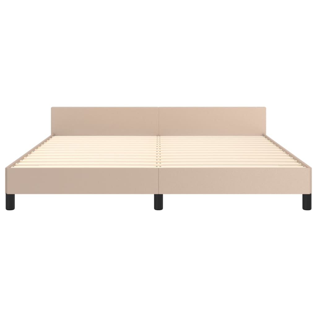 Cadre de lit sans matelas cappuccino 160x200 cm similicuir