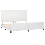 Cadre de lit sans matelas blanc 200x200 cm similicuir