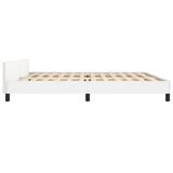 Cadre de lit sans matelas blanc 200x200 cm similicuir