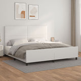 Cadre de lit sans matelas blanc 200x200 cm similicuir