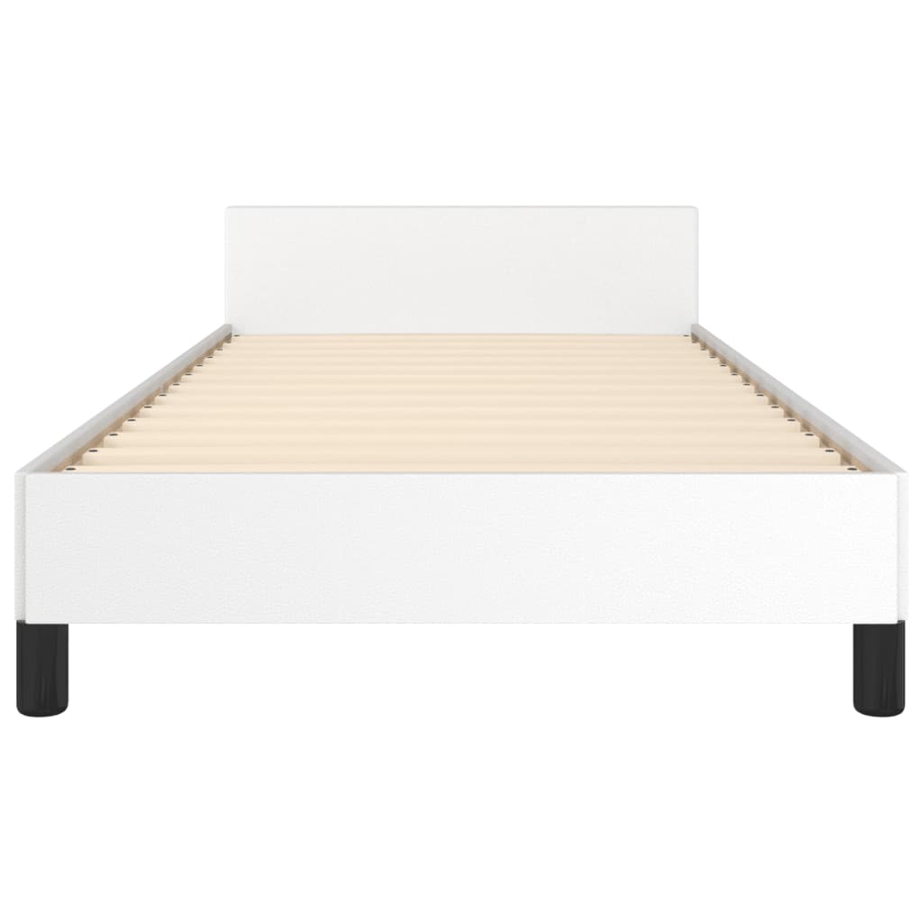 Cadre de lit sans matelas blanc 80x200 cm similicuir