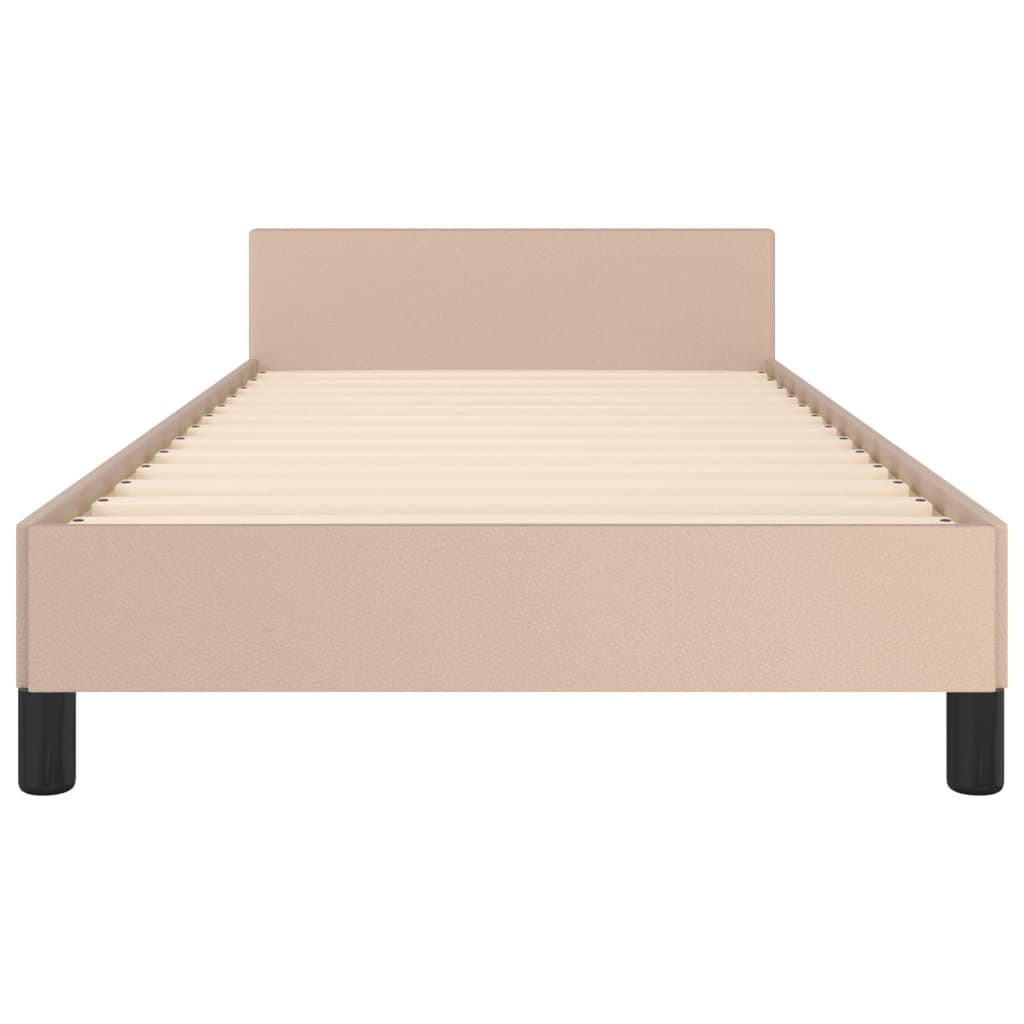 Cadre de lit sans matelas cappuccino 80x200 cm similicuir