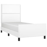 Cadre de lit sans matelas blanc 90x190 cm similicuir