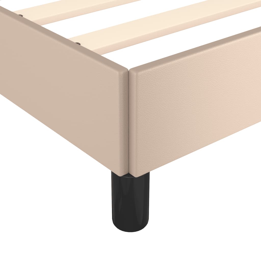 Cadre de lit sans matelas cappuccino 90x190 cm similicuir