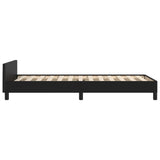 Cadre de lit sans matelas noir 90x200 cm similicuir