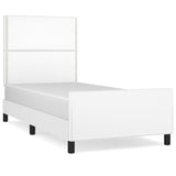 Cadre de lit sans matelas blanc 90x200 cm similicuir