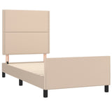 Cadre de lit sans matelas cappuccino 100x200 cm similicuir