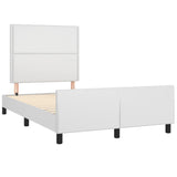 Cadre de lit sans matelas blanc 120x200 cm similicuir