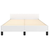 Cadre de lit sans matelas blanc 120x200 cm similicuir