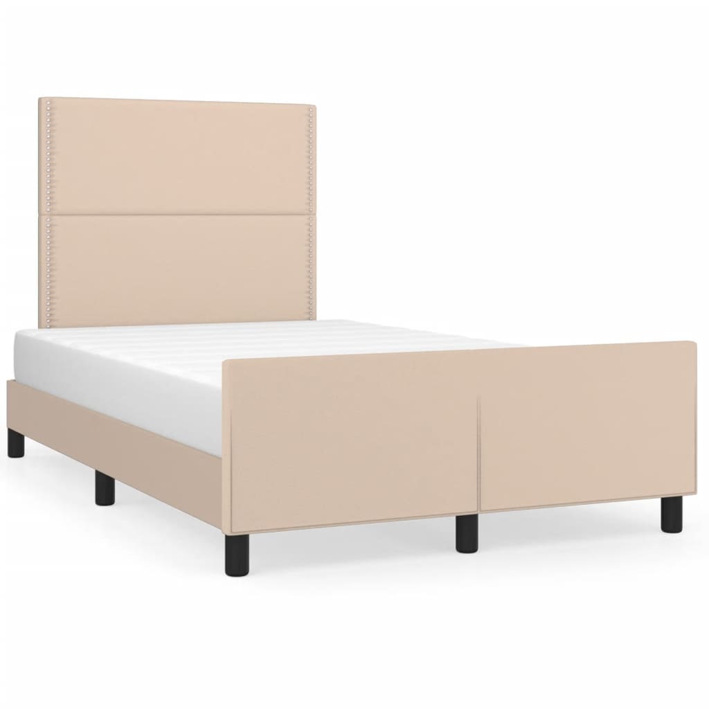 Cadre de lit sans matelas cappuccino 120x200 cm similicuir