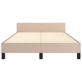 Cadre de lit sans matelas cappuccino 120x200 cm similicuir