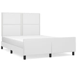 Cadre de lit sans matelas blanc 140x190 cm similicuir