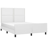 Cadre de lit sans matelas blanc 140x190 cm similicuir