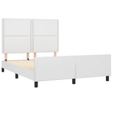 Cadre de lit sans matelas blanc 140x190 cm similicuir