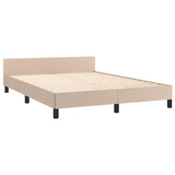 Cadre de lit sans matelas cappuccino 140x190 cm similicuir