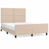 Cadre de lit sans matelas cappuccino 140x200 cm similicuir