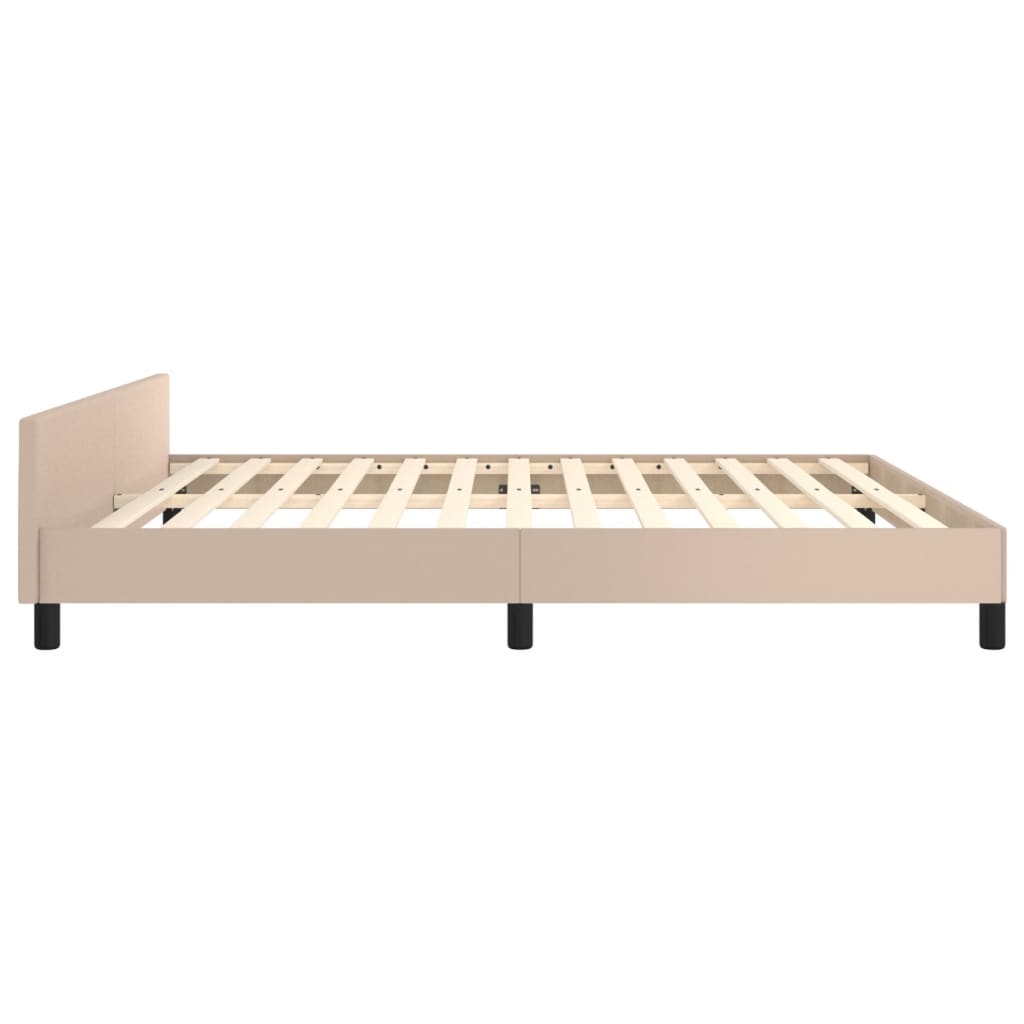 Cadre de lit sans matelas cappuccino 160x200 cm similicuir