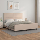 Cadre de lit sans matelas cappuccino 160x200 cm similicuir