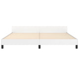 Cadre de lit sans matelas blanc 200x200 cm similicuir