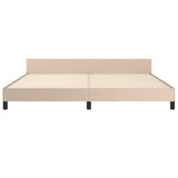 Cadre de lit sans matelas cappuccino 200x200 cm similicuir