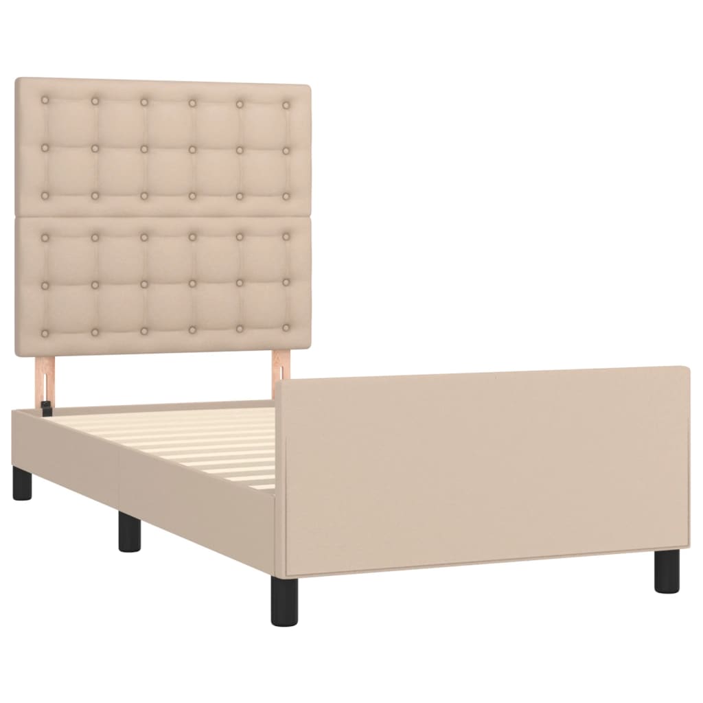 Cadre de lit sans matelas cappuccino 80x200 cm similicuir