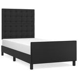 Cadre de lit sans matelas noir 90x200 cm similicuir