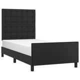 Cadre de lit sans matelas noir 90x200 cm similicuir