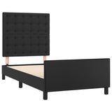 Cadre de lit sans matelas noir 90x200 cm similicuir