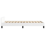 Cadre de lit sans matelas blanc 100x200 cm similicuir