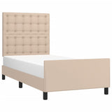 Cadre de lit sans matelas cappuccino 100x200 cm similicuir