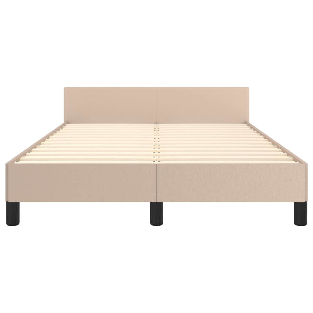 Cadre de lit sans matelas cappuccino 120x200 cm similicuir