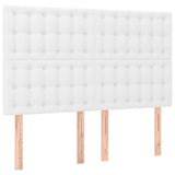 Cadre de lit sans matelas blanc 140x190 cm similicuir