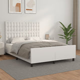 Cadre de lit sans matelas blanc 140x190 cm similicuir