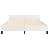 Cadre de lit sans matelas blanc 140x200 cm similicuir