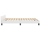 Cadre de lit sans matelas blanc 140x200 cm similicuir