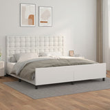 Cadre de lit sans matelas blanc 200x200 cm similicuir