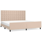 Cadre de lit sans matelas cappuccino 200x200 cm similicuir