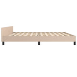 Cadre de lit sans matelas cappuccino 200x200 cm similicuir