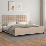 Cadre de lit sans matelas cappuccino 200x200 cm similicuir