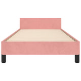 Cadre de lit sans matelas rose 90x200 cm velours