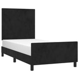 Cadre de lit sans matelas noir 100x200 cm velours