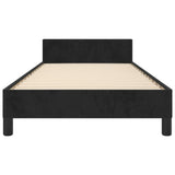 Cadre de lit sans matelas noir 100x200 cm velours