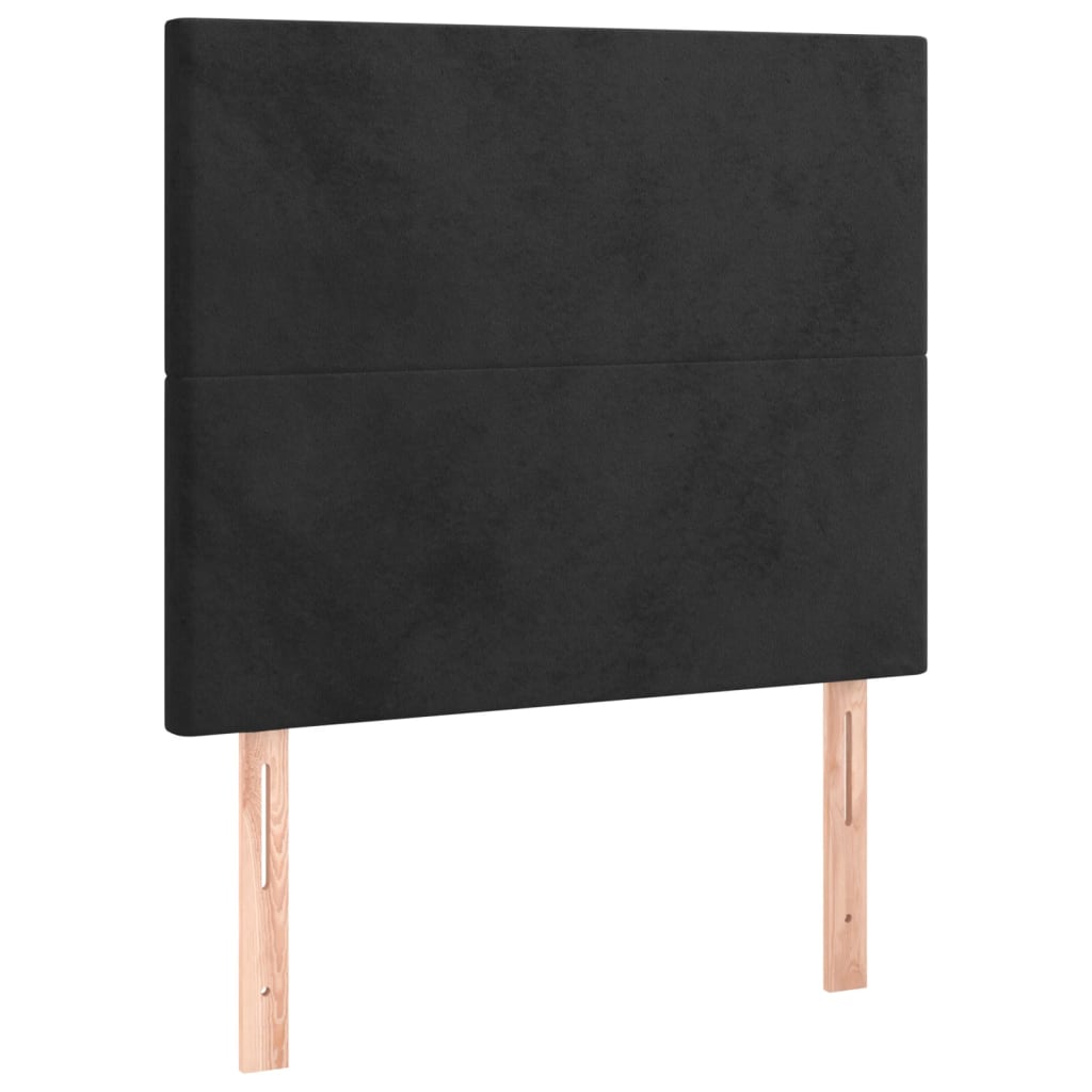 Cadre de lit sans matelas noir 100x200 cm velours