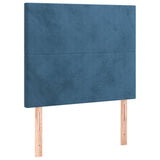 Cadre de lit sans matelas bleu foncé 100x200 cm velours