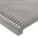 Cadre de lit sans matelas gris clair 90x190 cm velours