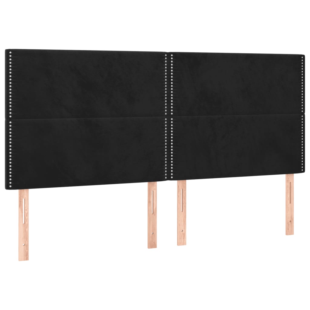 Cadre de lit sans matelas noir 200x200 cm velours