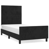 Cadre de lit sans matelas noir 80x200 cm velours