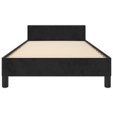 Cadre de lit sans matelas noir 80x200 cm velours